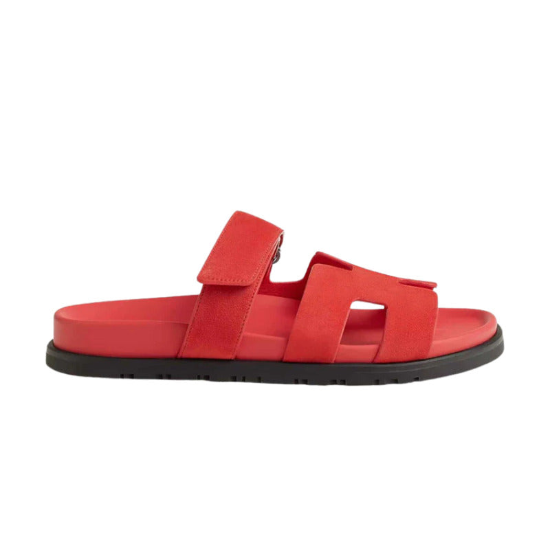 Hermès Chypre sandal 'Rose/Vermillon'